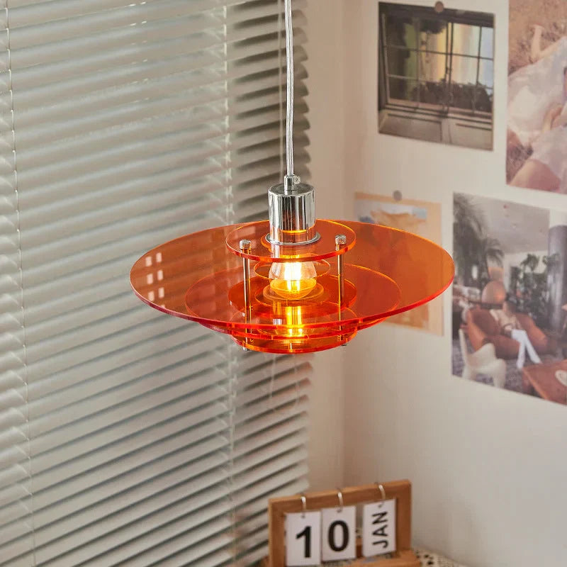 Luretta | czerwona lampa wisząca LED w stylu vintage