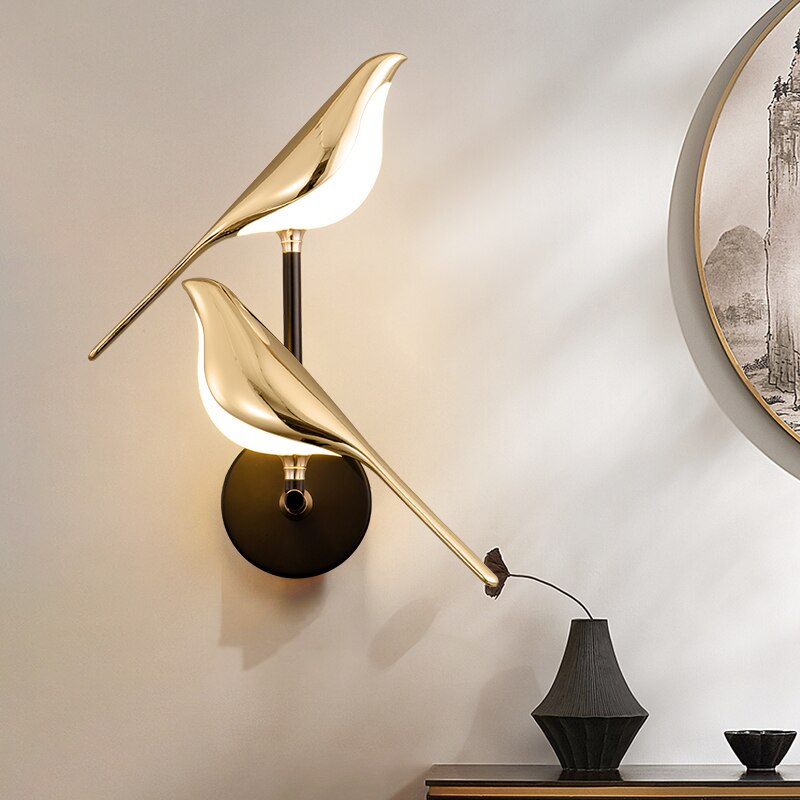 MrBird | Nowoczesna kinkietowa lampa w kształcie ptaka