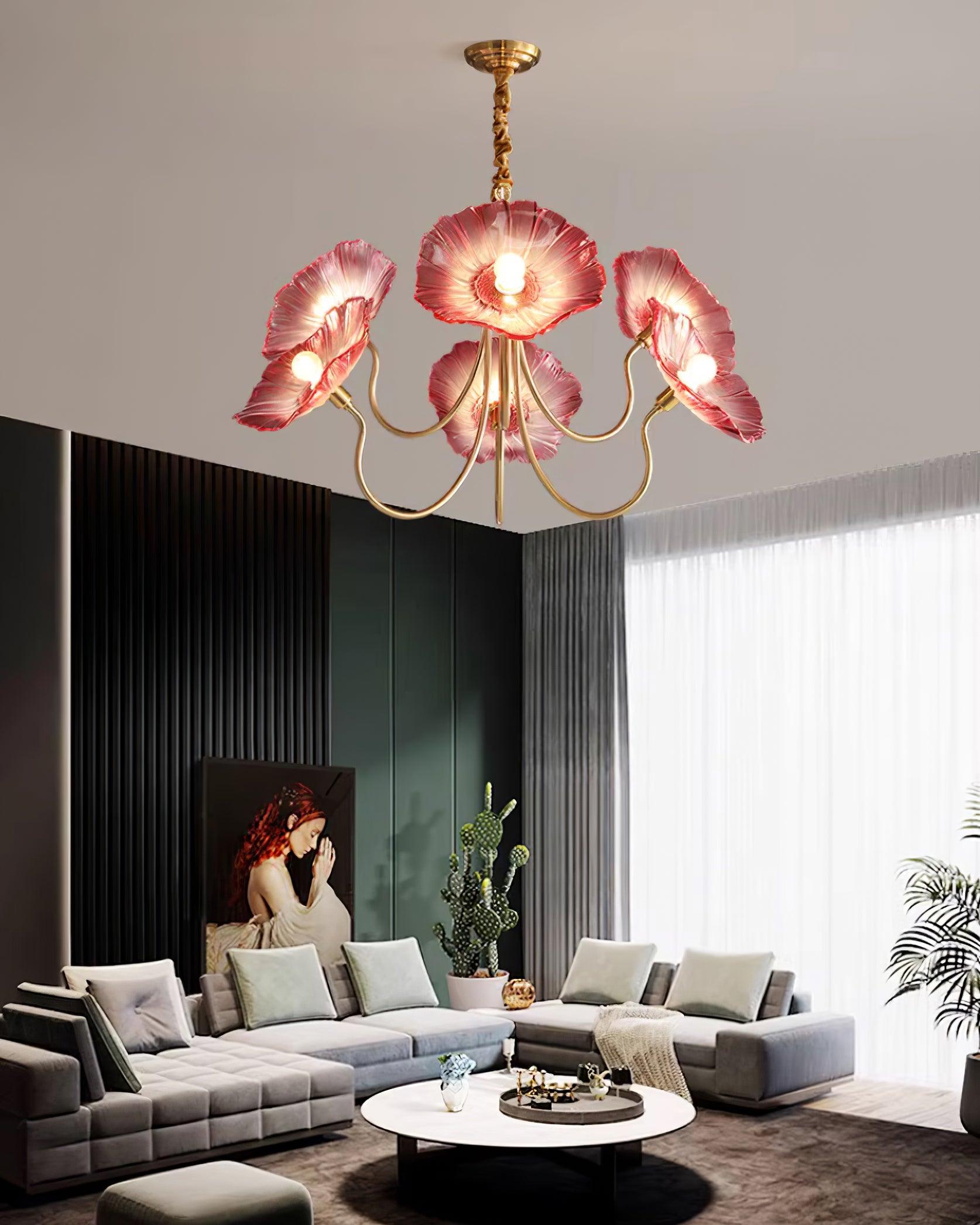 Rosalia – lampka sufitowa LED w kształcie kwiatu