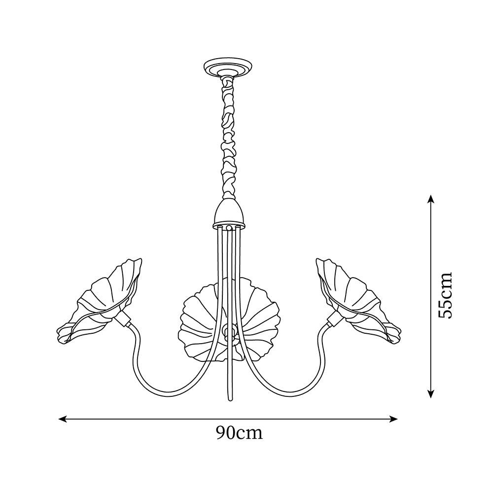 Rosalia – lampka sufitowa LED w kształcie kwiatu