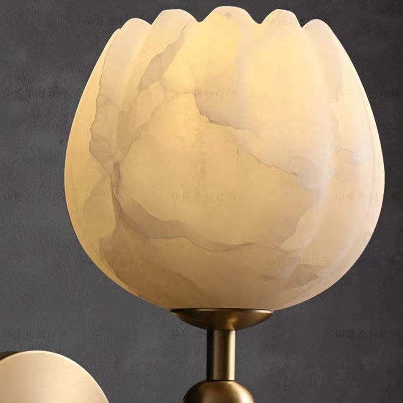 Florien | Kwiatowa lampa ścienna z szklanym kloszem