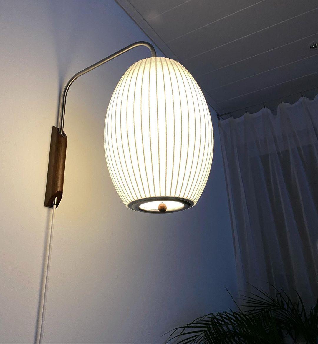 Eryvia | Owalna lampa ścienna z tkaniny
