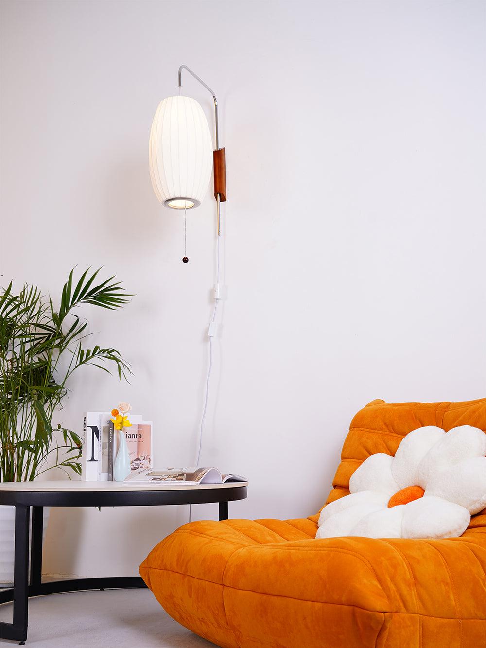 Eryvia | Owalna lampa ścienna z tkaniny