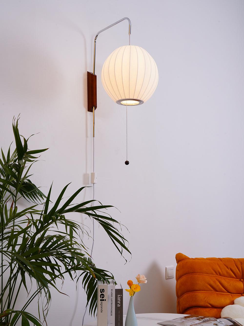 Eryvia | Owalna lampa ścienna z tkaniny