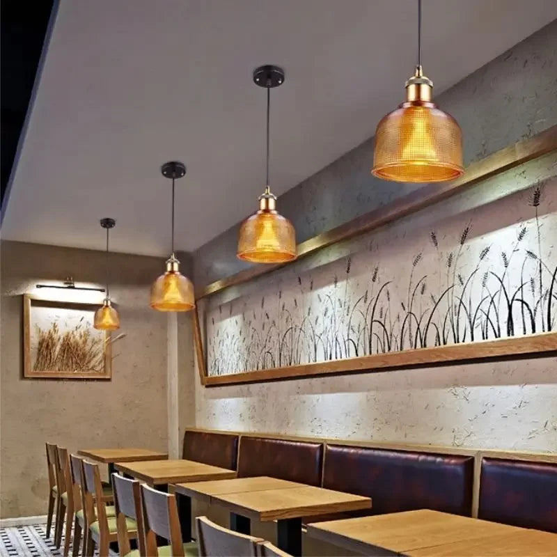 Ambera | Lampa wisząca o strukturze szklanej