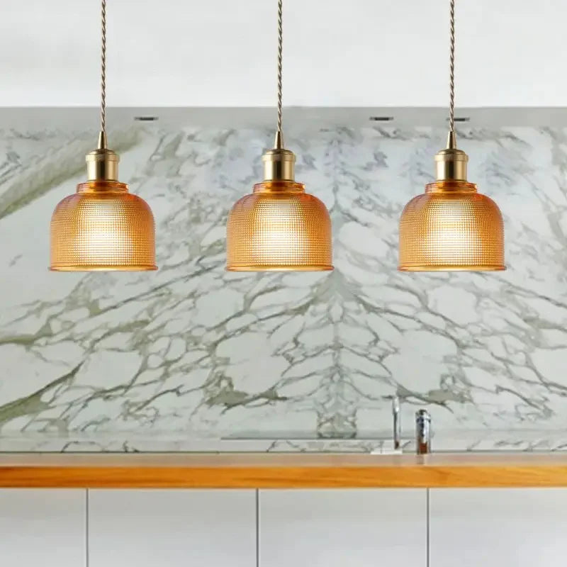 Ambera | Lampa wisząca o strukturze szklanej