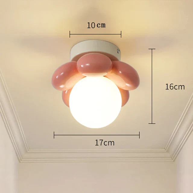 Nordia | Lampa sufitowa szklana Flower w stylu skandynawskim