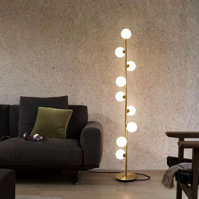 Celestina | Designerska lampa podłogowa z kulistym światłem