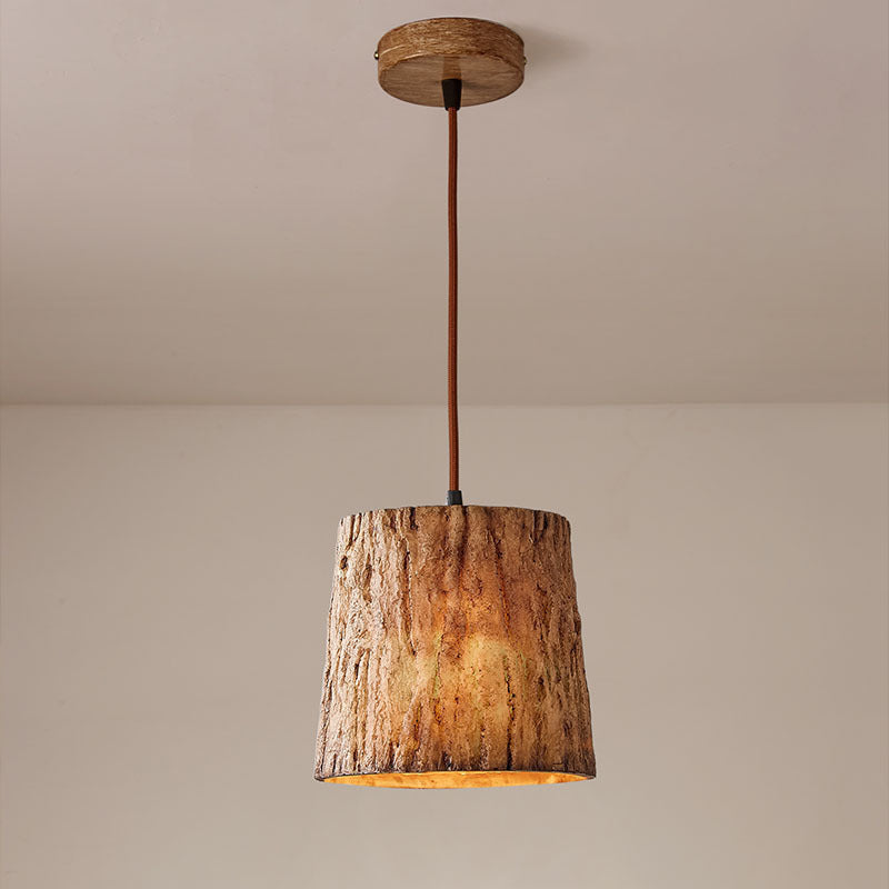 Rustica | Lampa wisząca w stylu naturalnego drewna