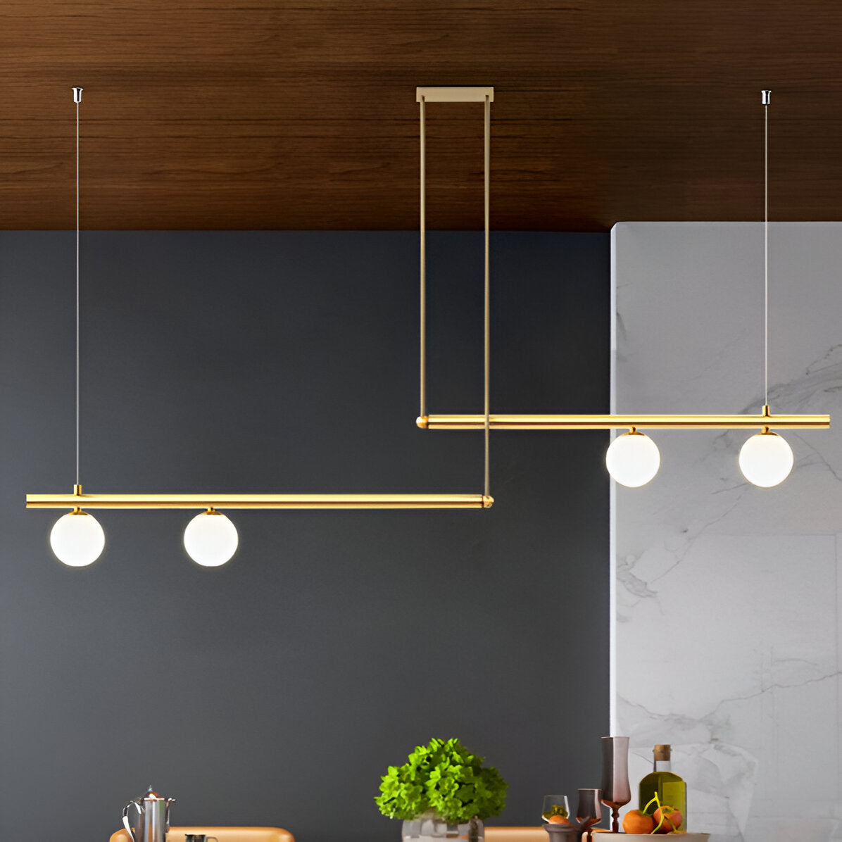 Lana | Nordic Linear Lampa wisząca do stołu jadalnego