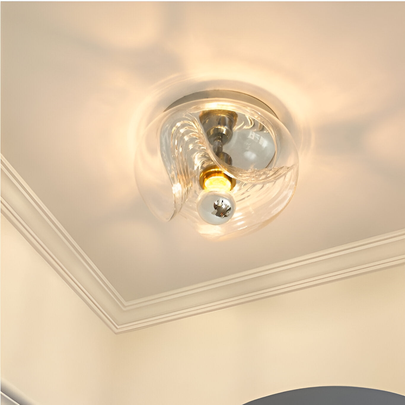 Lumière | Francuska lampa sufitowa w stylu vintage Bauhaus