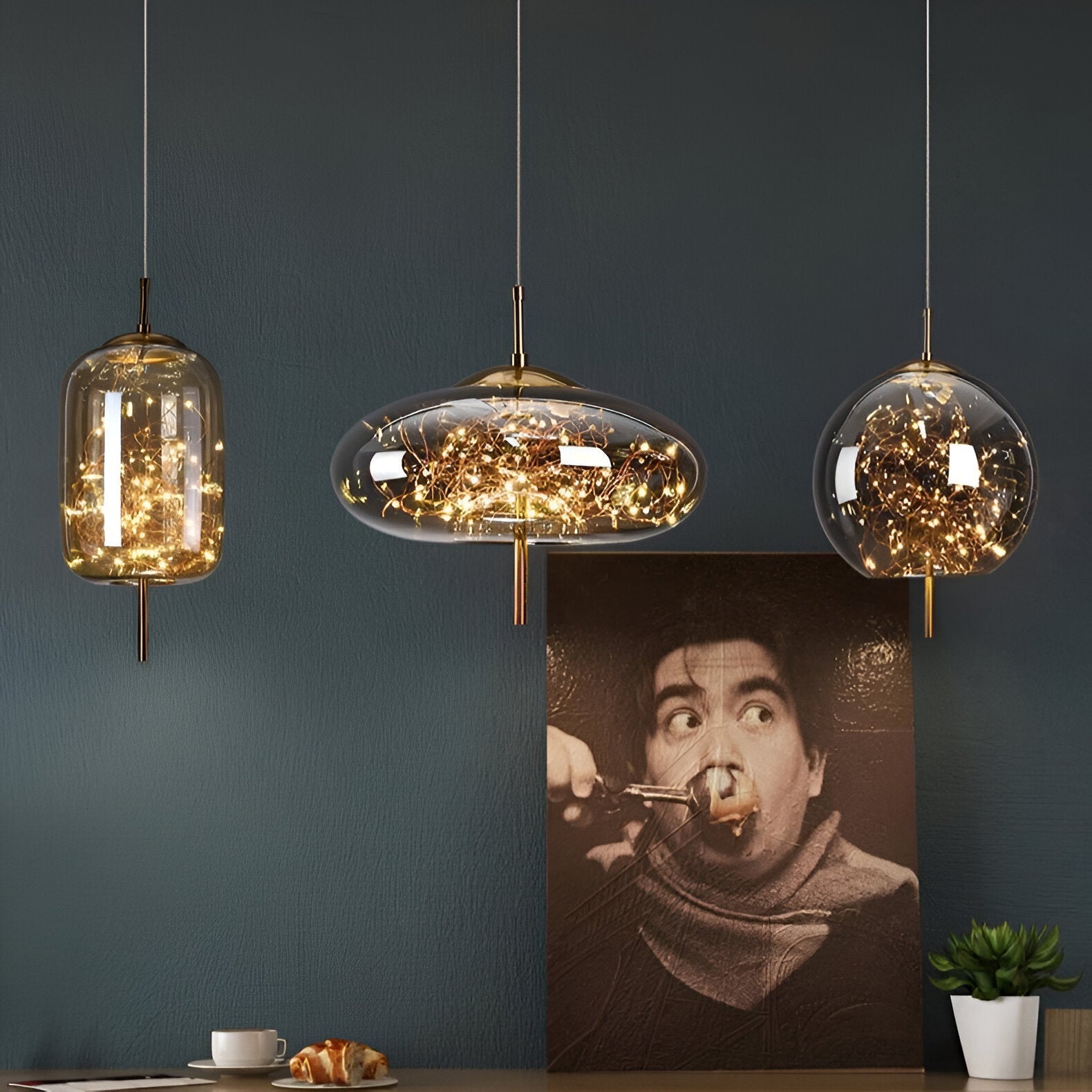 Aurora | Szklana lampa wisząca LED Nordic