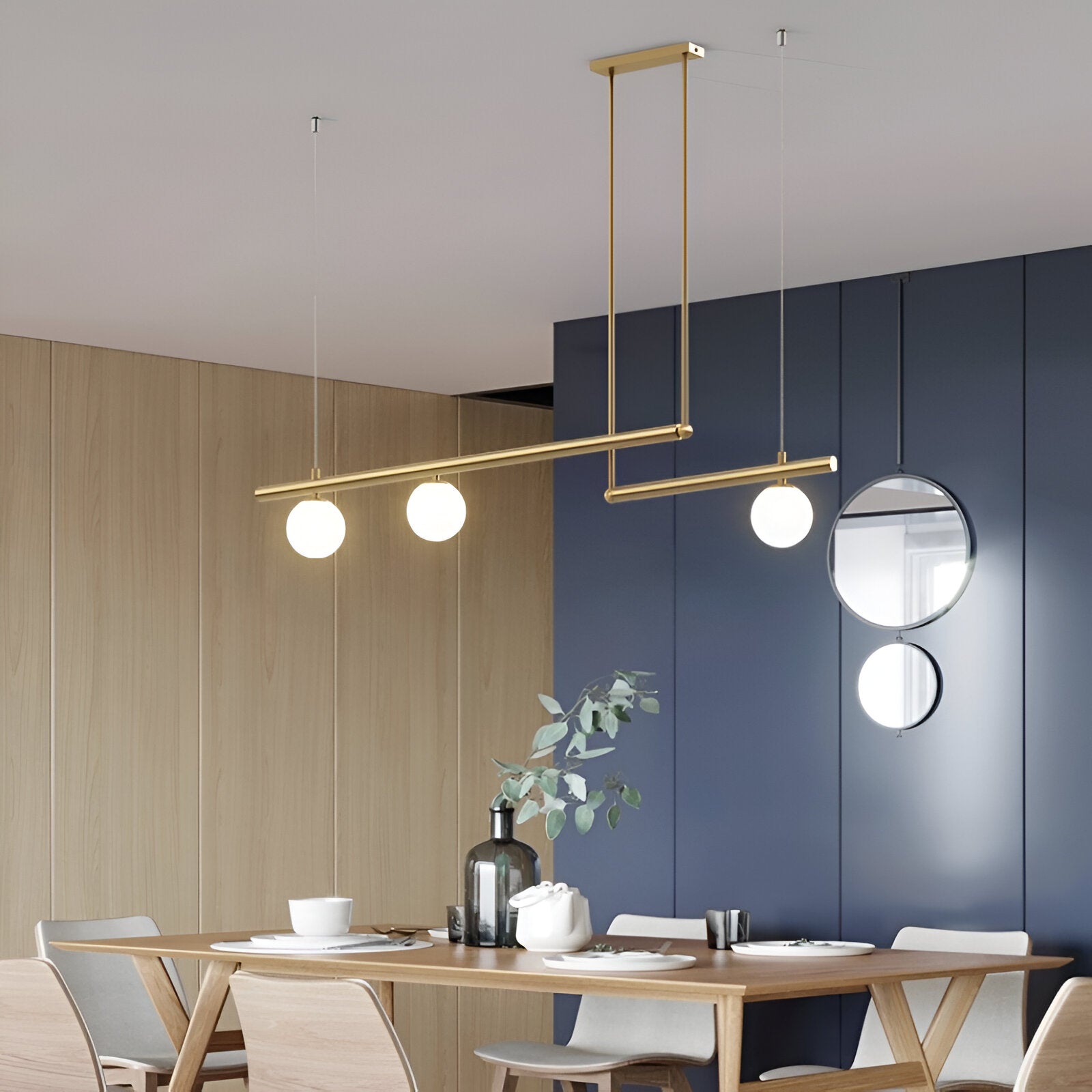 Lana | Nordic Linear Lampa wisząca do stołu jadalnego