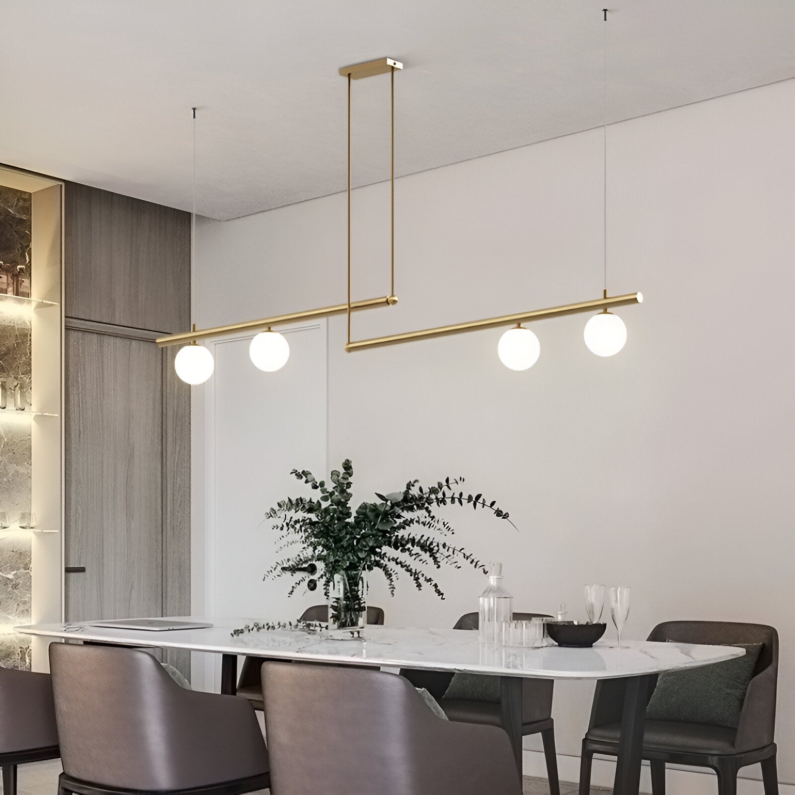 Lana | Nordic Linear Lampa wisząca do stołu jadalnego