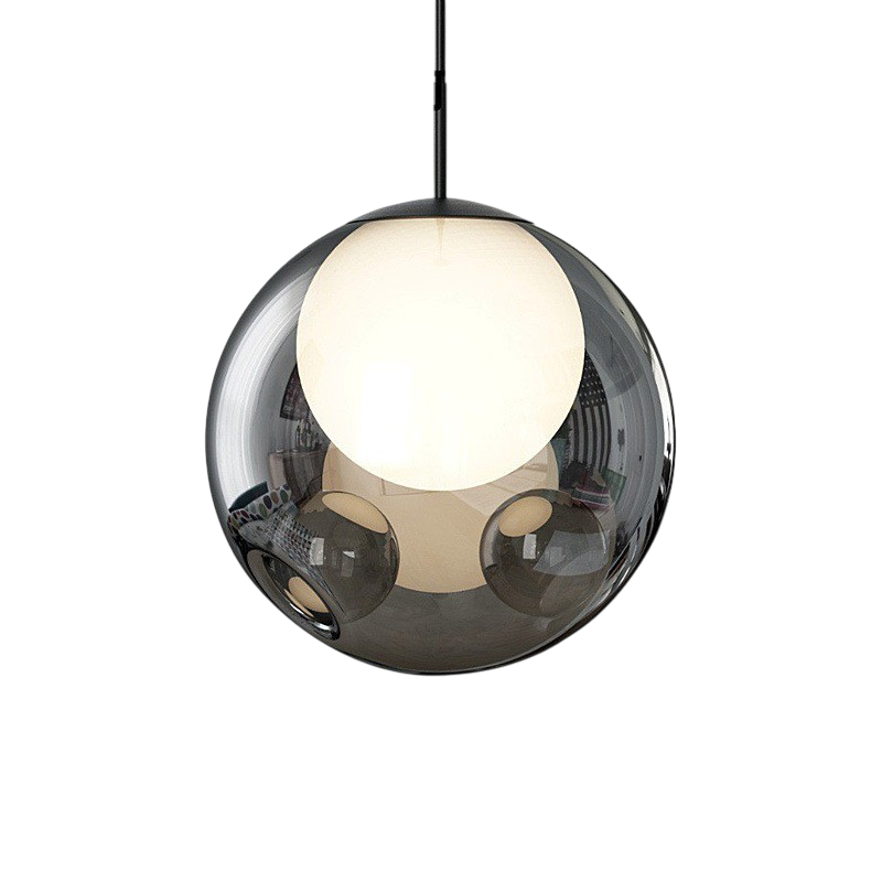 Elyra | Lampa wisząca z kulą ze szkła lustrzanego