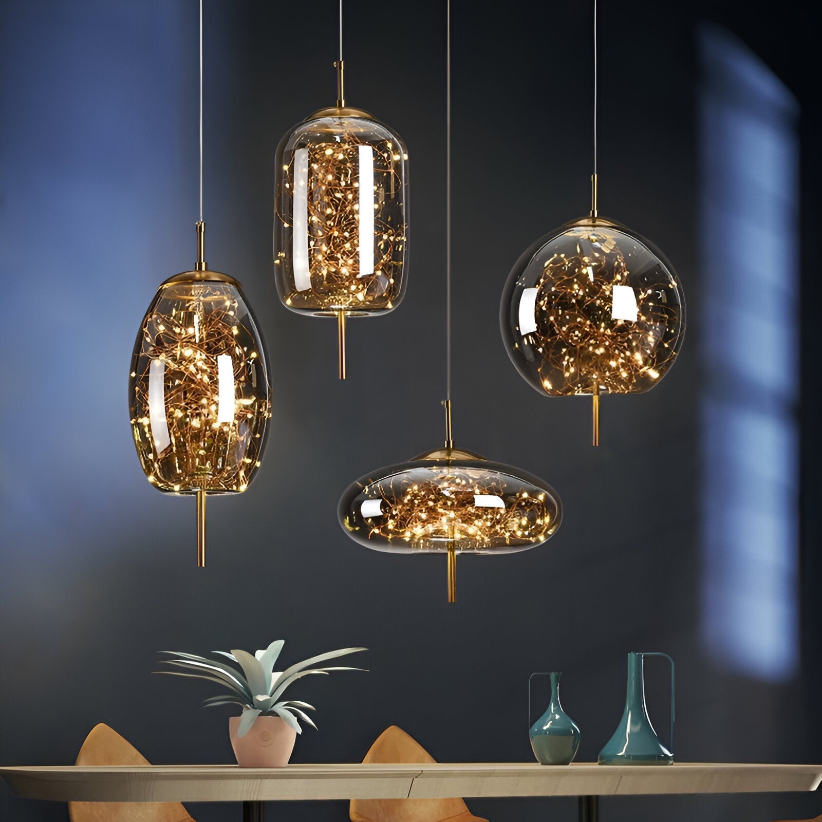 Aurora | Szklana lampa wisząca LED Nordic