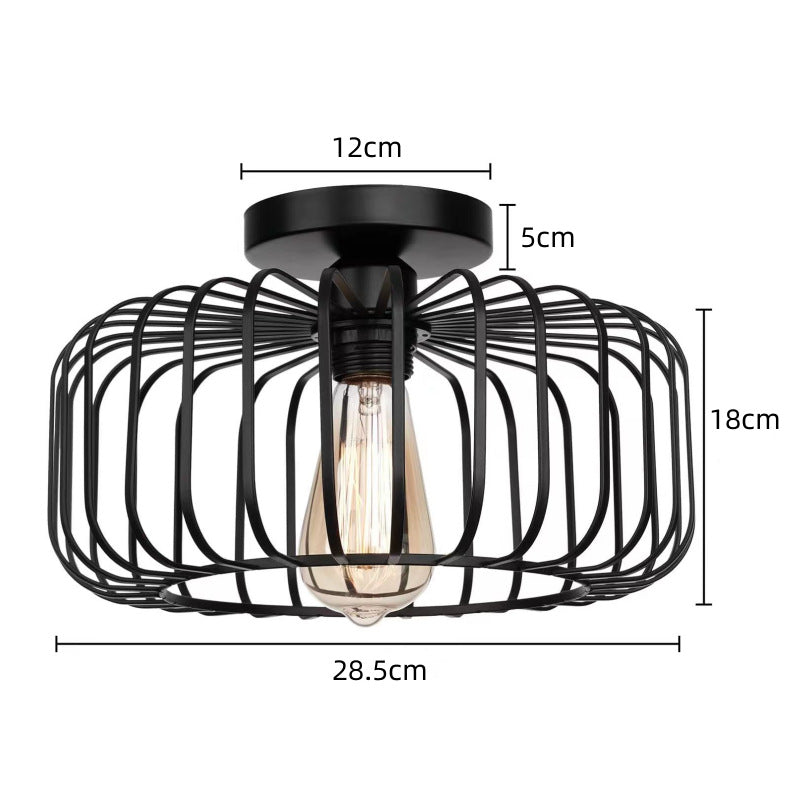 Cuckoo | Lampa sufitowa industrialna w kształcie klatki dla ptaków