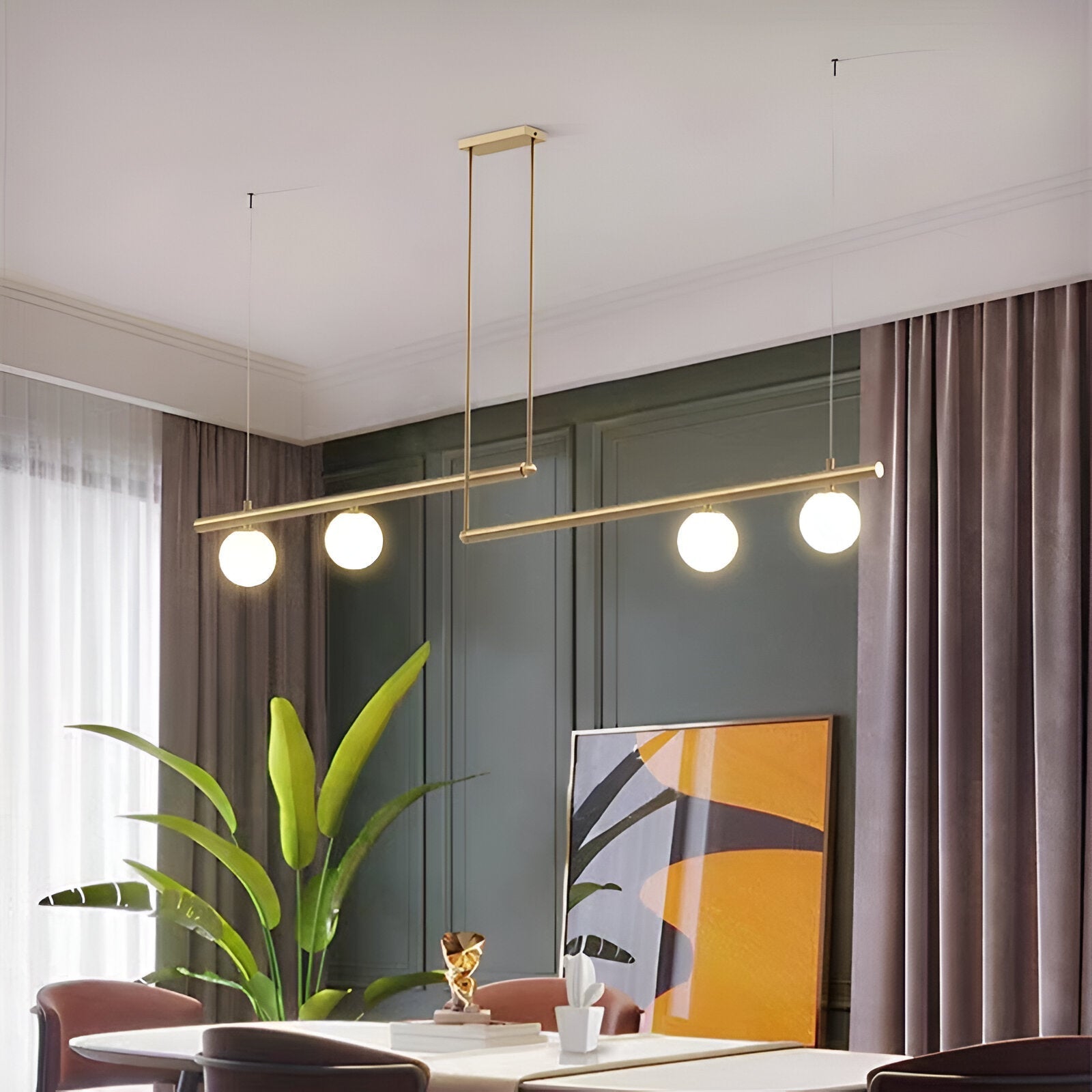 Lana | Nordic Linear Lampa wisząca do stołu jadalnego