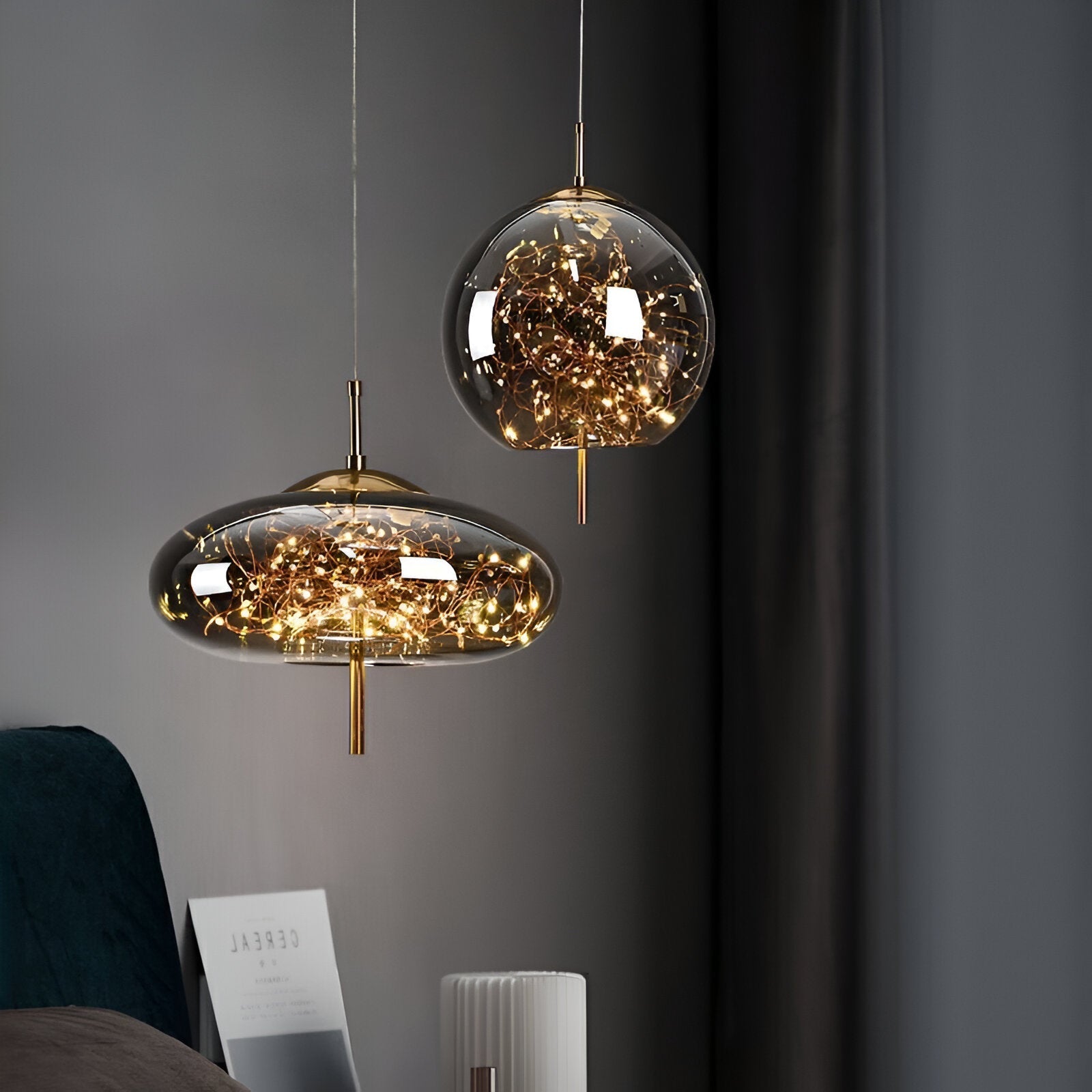 Aurora | Szklana lampa wisząca LED Nordic