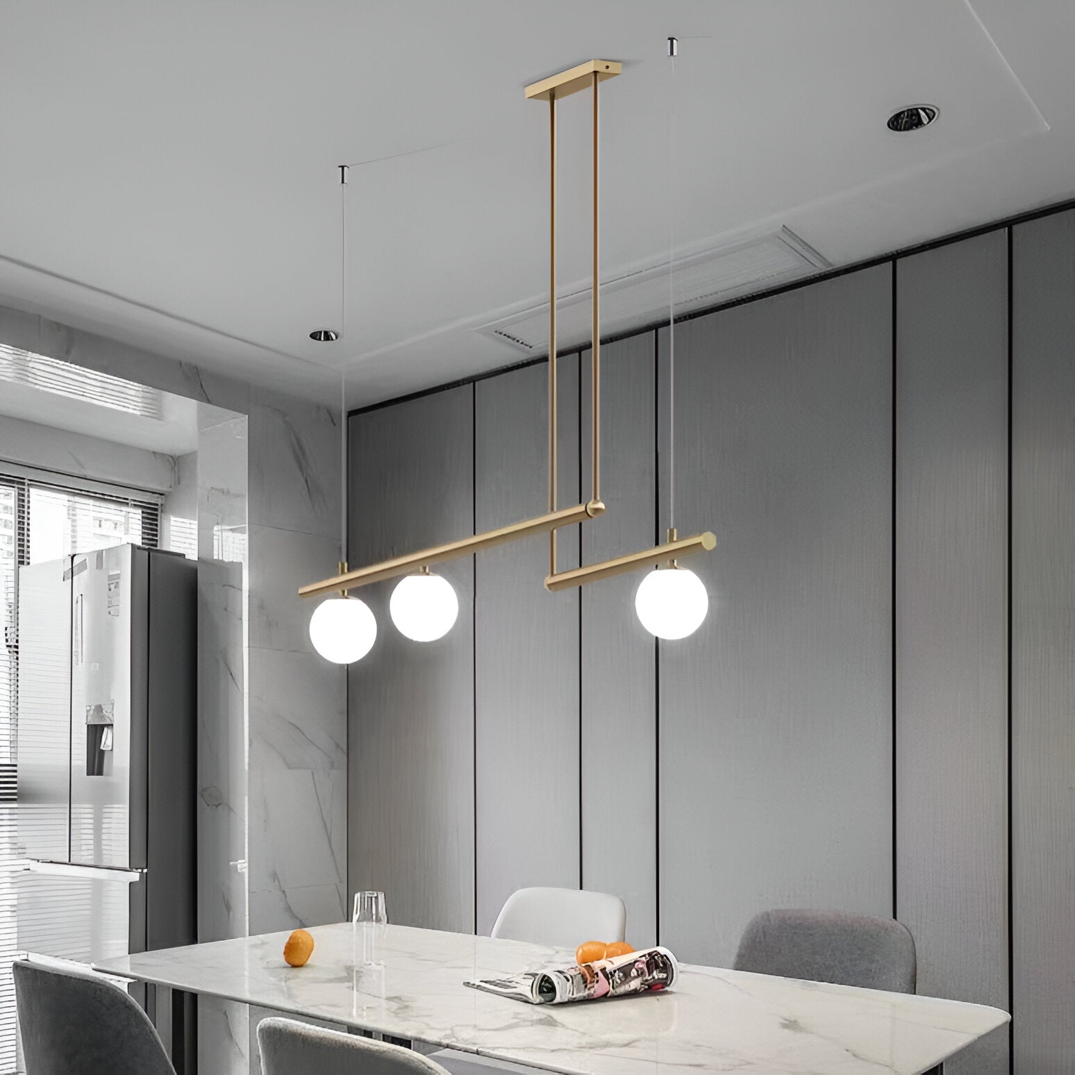 Lana | Nordic Linear Lampa wisząca do stołu jadalnego