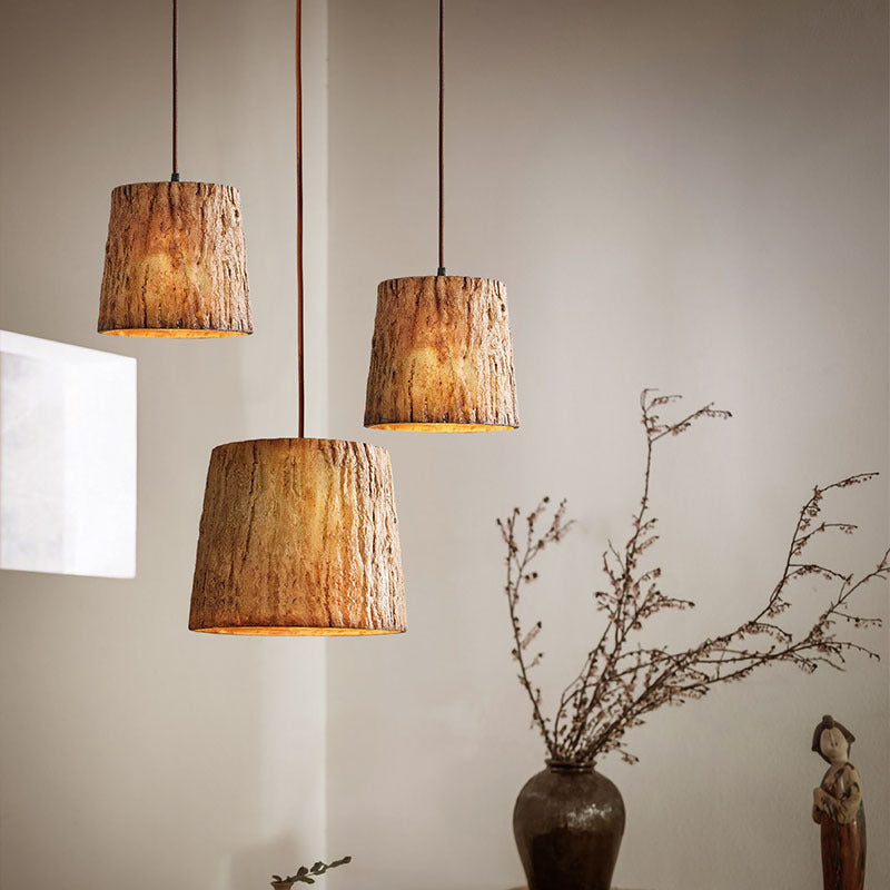 Rustica | Lampa wisząca w stylu naturalnego drewna