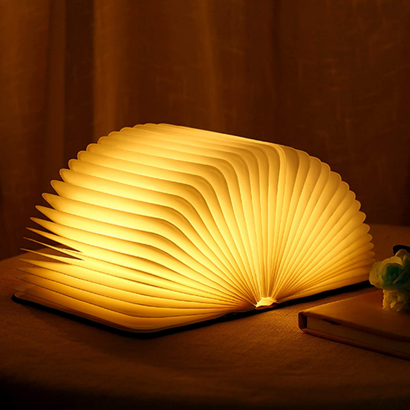 Luminova | Składana lampka stołowa w kształcie książki