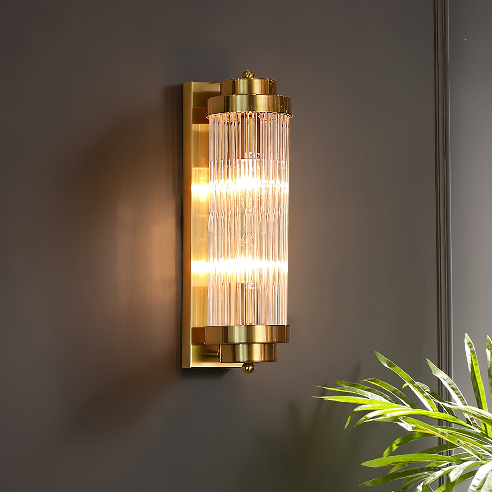 Retro | Szklana lampa ścienna LED w stylu vintage