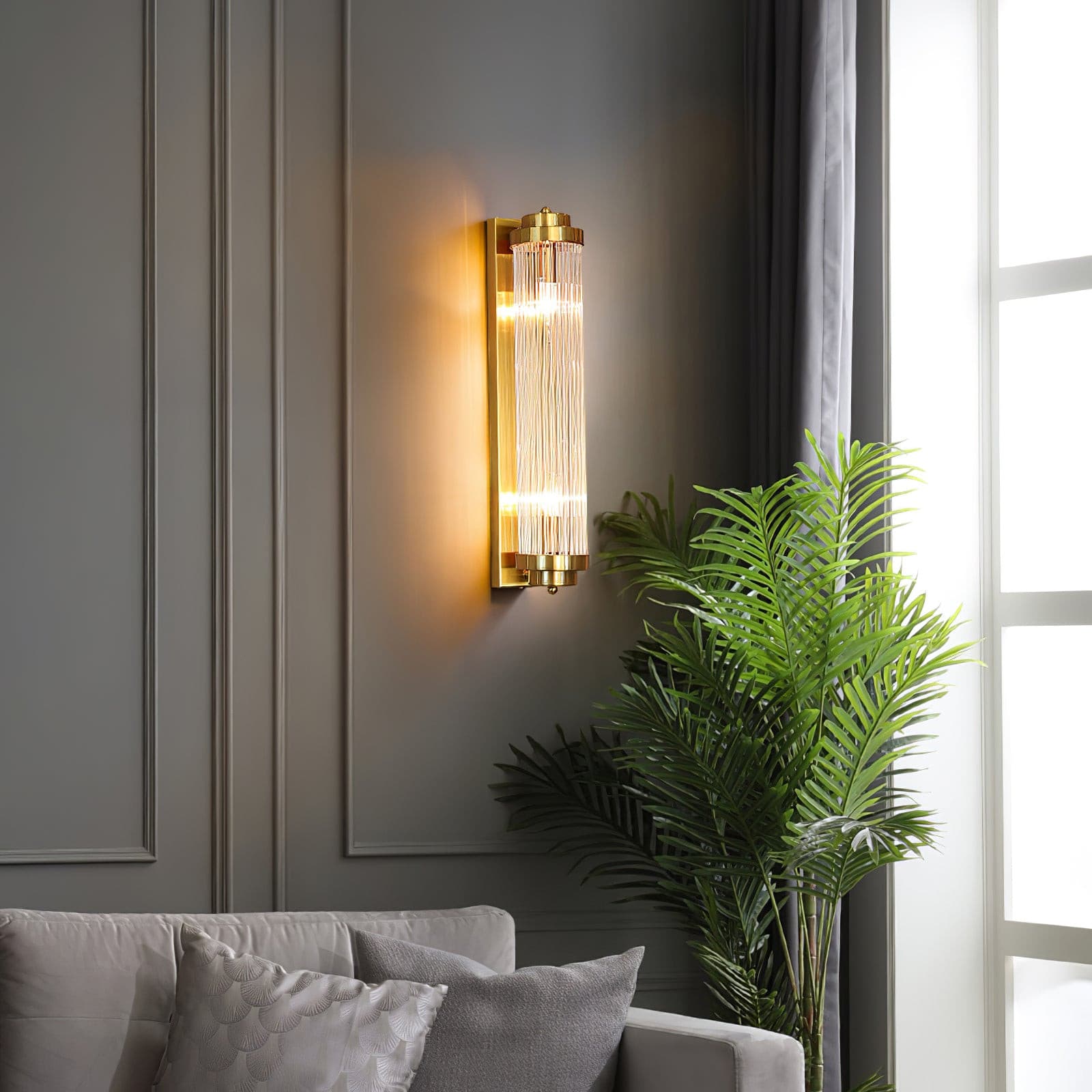Retro | Szklana lampa ścienna LED w stylu vintage