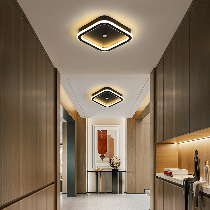 Zerian | Kwadratowa lampa sufitowa z ramką LED
