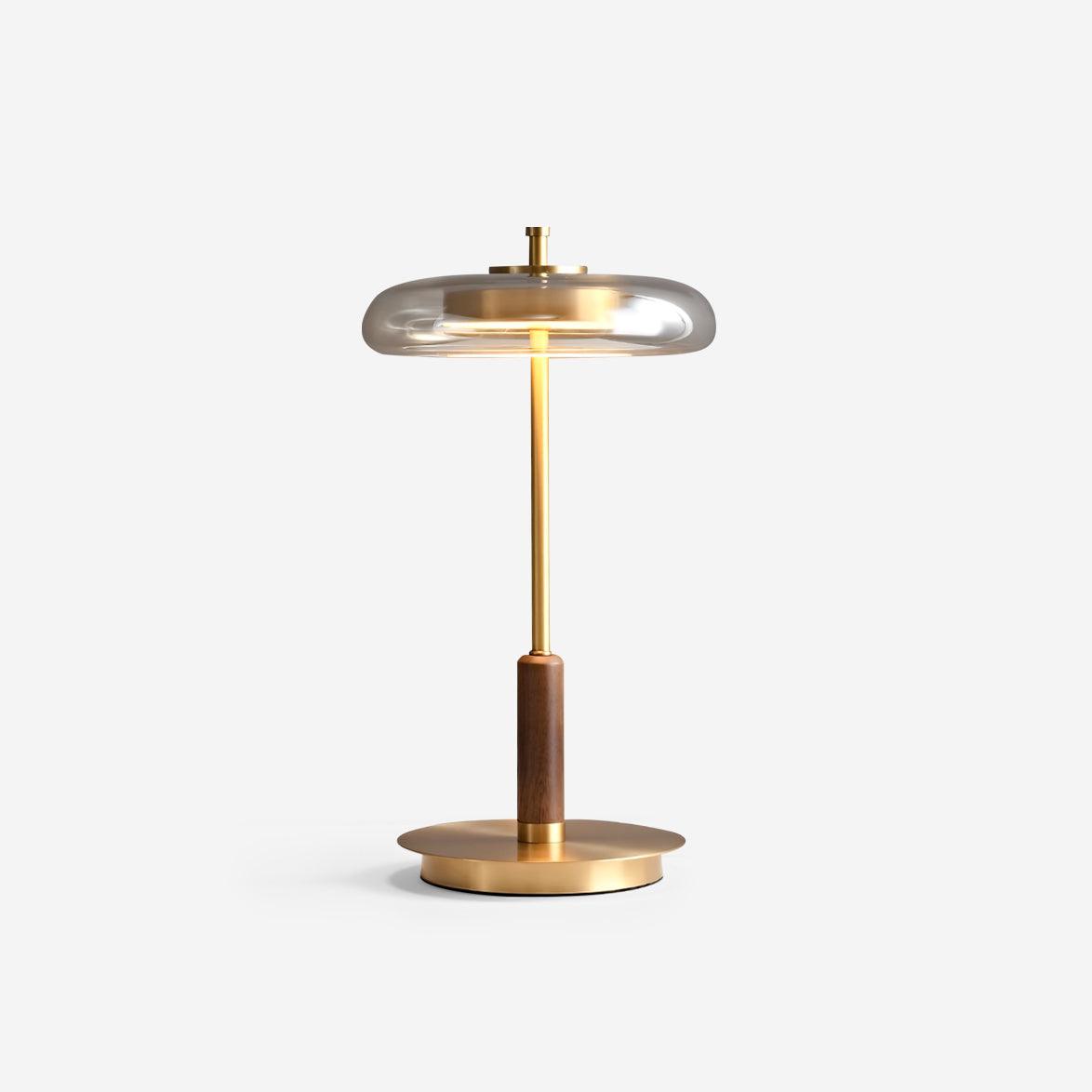 Lumisol | Lampa stołowa ze szkła i drewna
