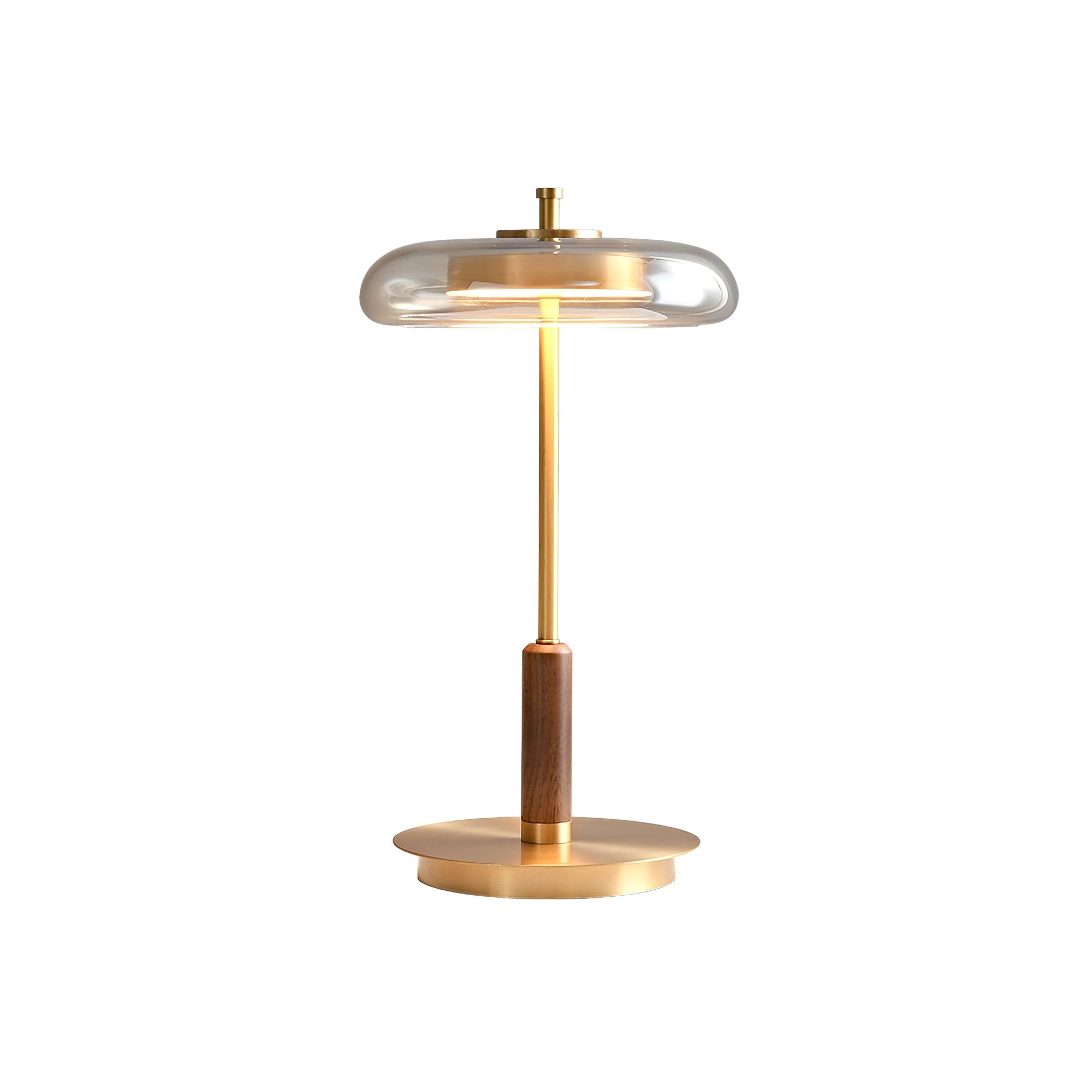 Lumisol | Lampa stołowa ze szkła i drewna