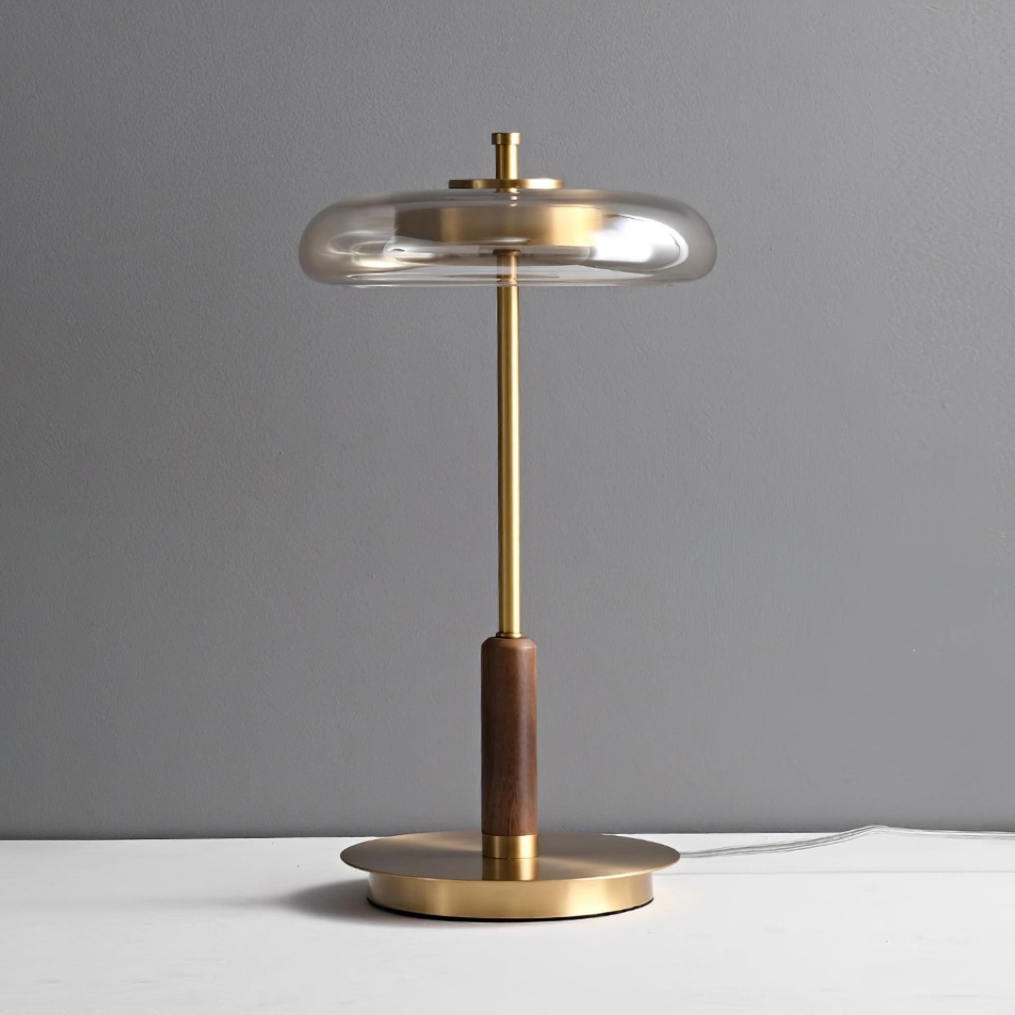 Lumisol | Lampa stołowa ze szkła i drewna