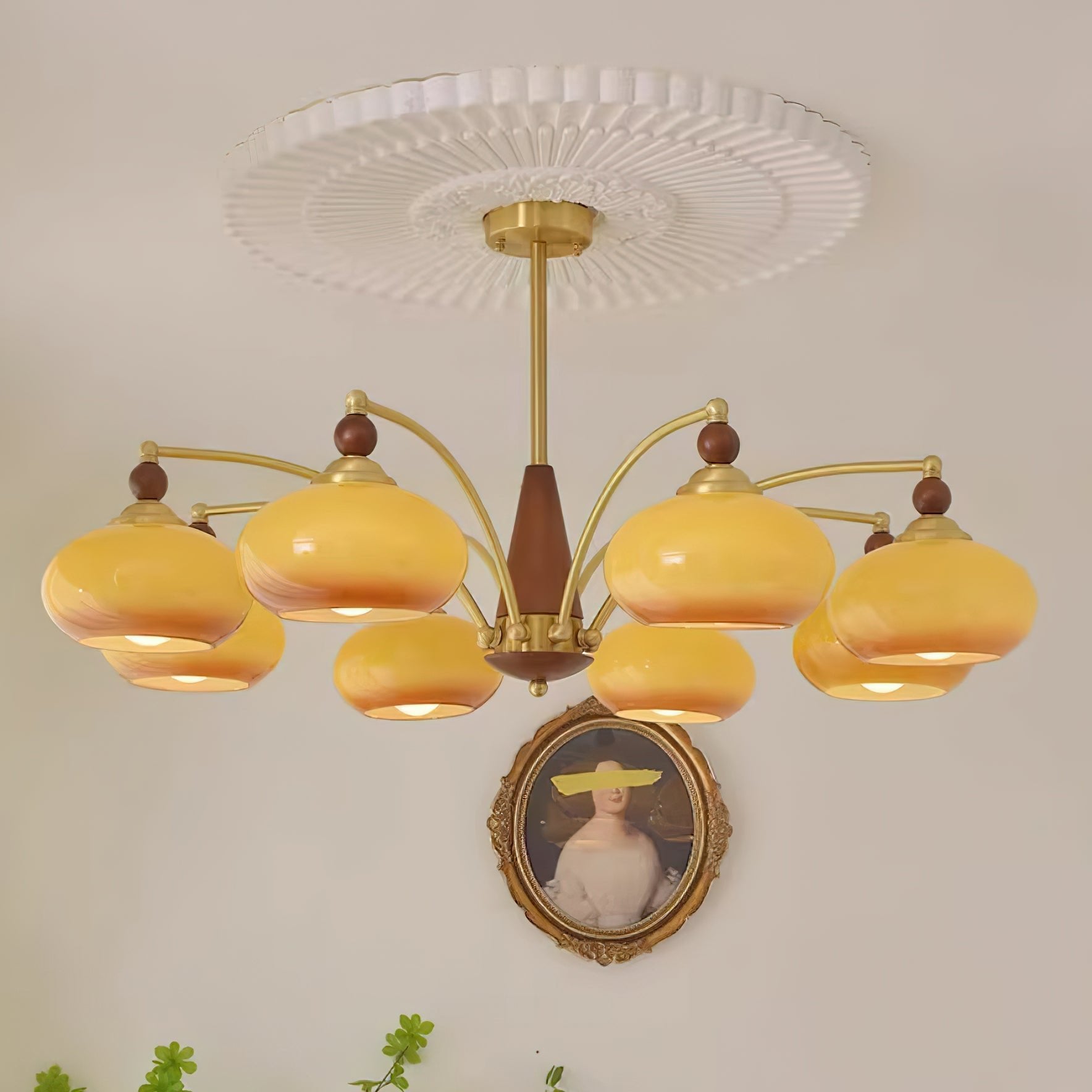 Clavira | Vintage lampy sufitowe z opalowym szkłem