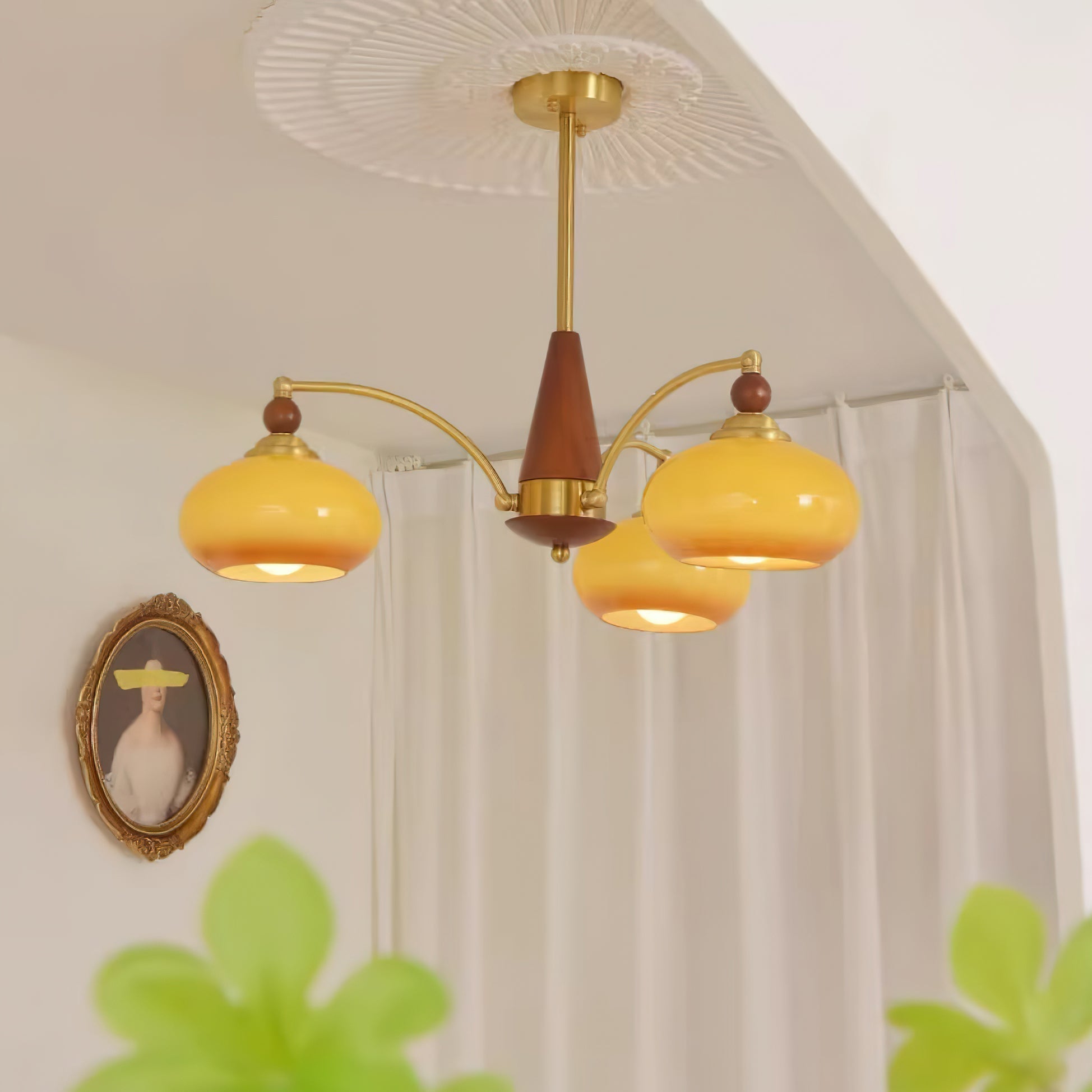 Clavira | Vintage lampy sufitowe z opalowym szkłem