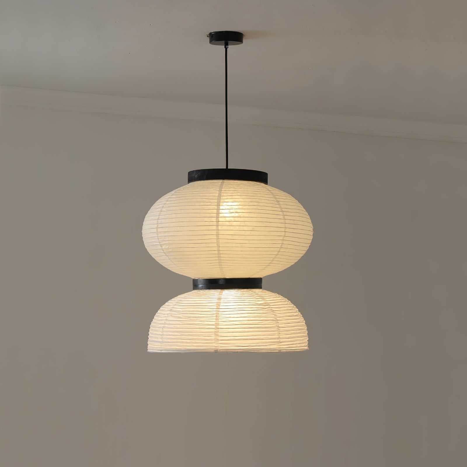 Japandi | Lampa wisząca z papieru, lampa sufitowa