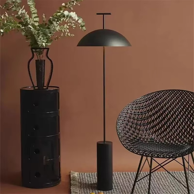 Lunaro | Lampa podłogowa z kloszem półkulistym