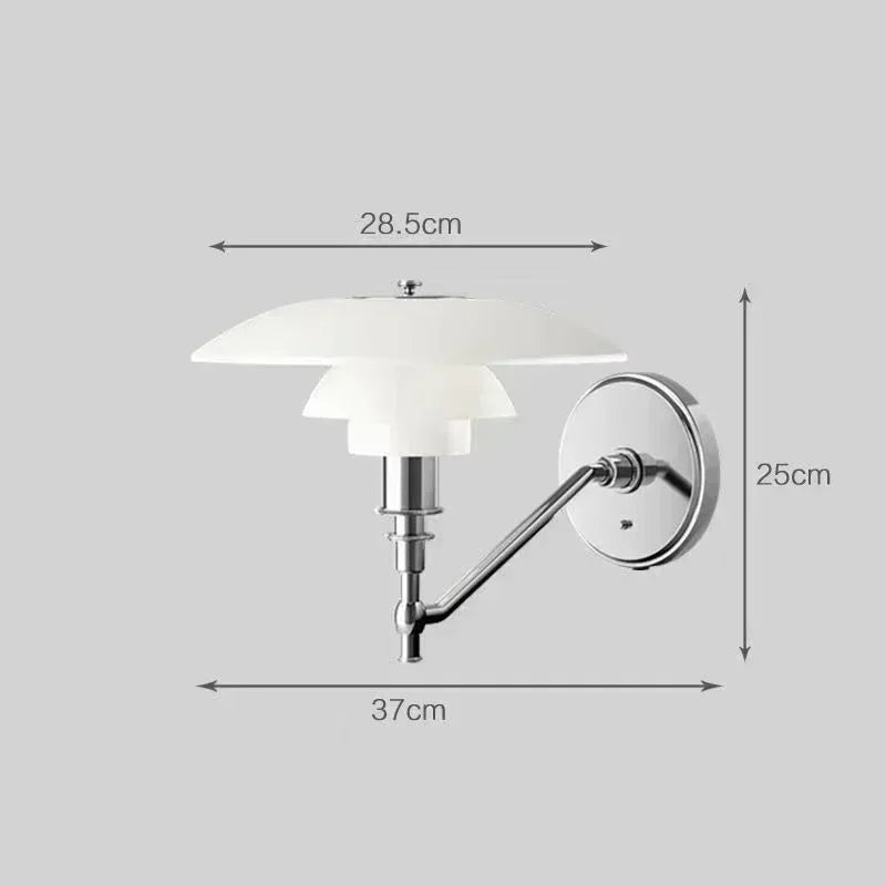 Norvia – kinkiet LED w stylu retro z szklanym kloszem