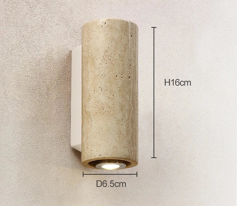 Travertin | Nowoczesna lampa ścienna LED z naturalnego kamienia