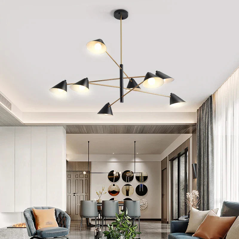 SkandiArt | Metalowa lampa wisząca LED do jadalni