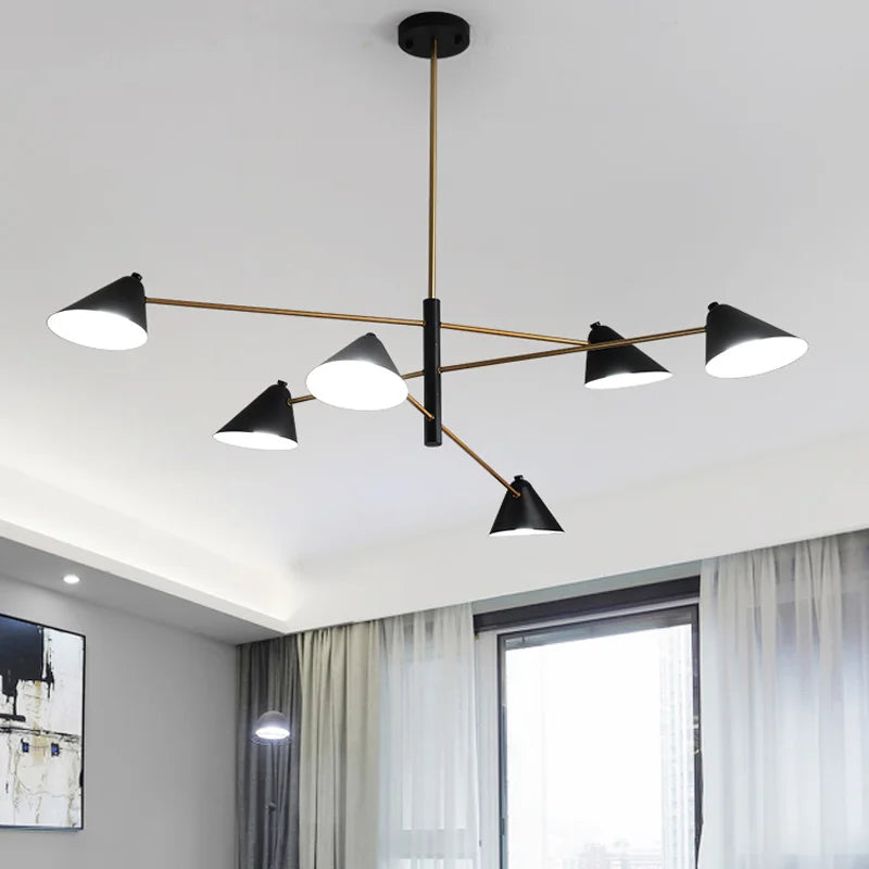 SkandiArt | Metalowa lampa wisząca LED do jadalni