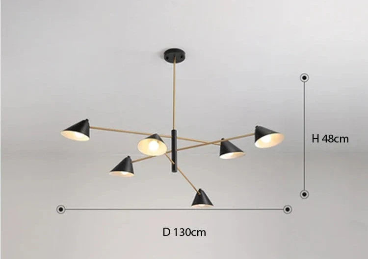 SkandiArt | Metalowa lampa wisząca LED do jadalni