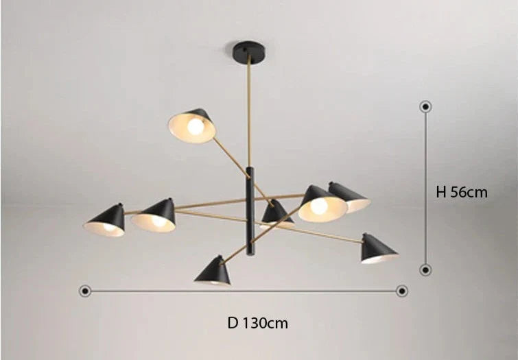 SkandiArt | Metalowa lampa wisząca LED do jadalni