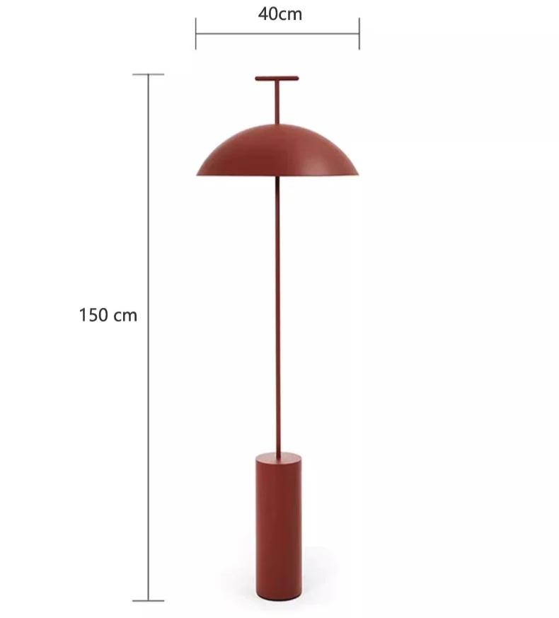 Lunaro | Lampa podłogowa z kloszem półkulistym