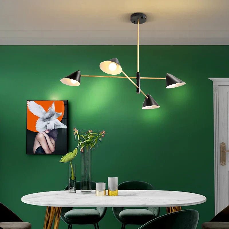 SkandiArt | Metalowa lampa wisząca LED do jadalni