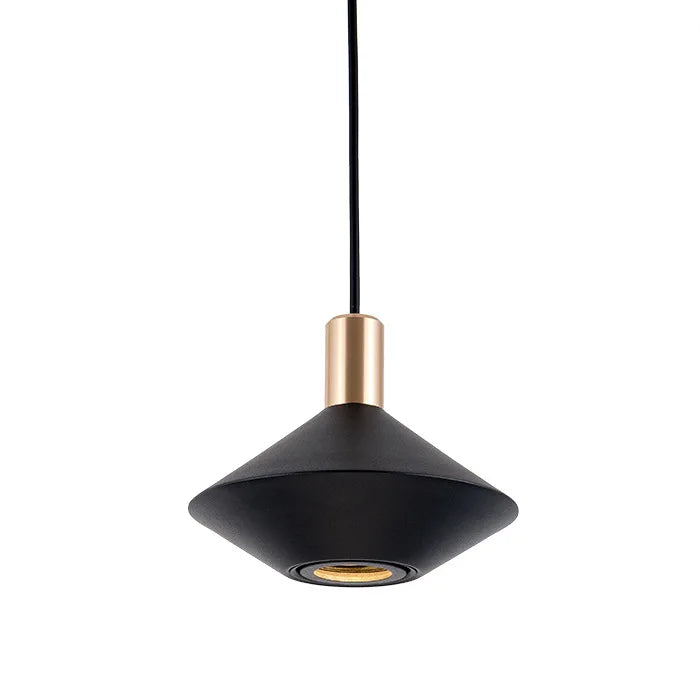 Italia | Minimalistyczna lampa wisząca LED, nowoczesna, czarna