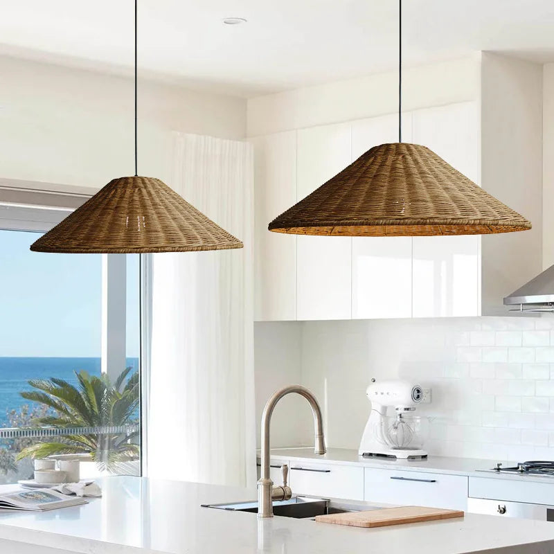 Ravena | Lampa wisząca w stylu rattanu