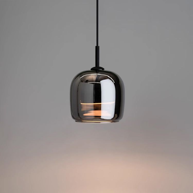 Glazura | Lampa wisząca ze szkła dymionego