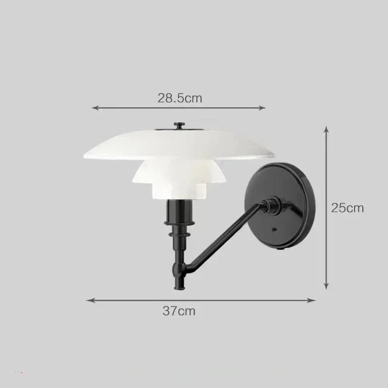 Norvia – kinkiet LED w stylu retro z szklanym kloszem