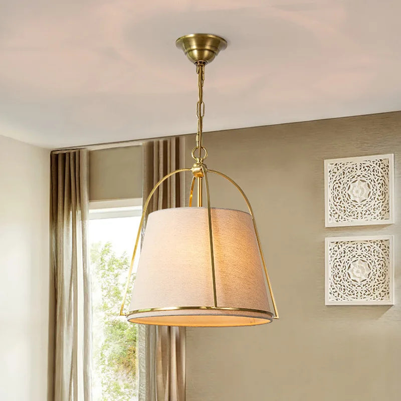 Amaril | Lampa wisząca z abażurem z tkaniny