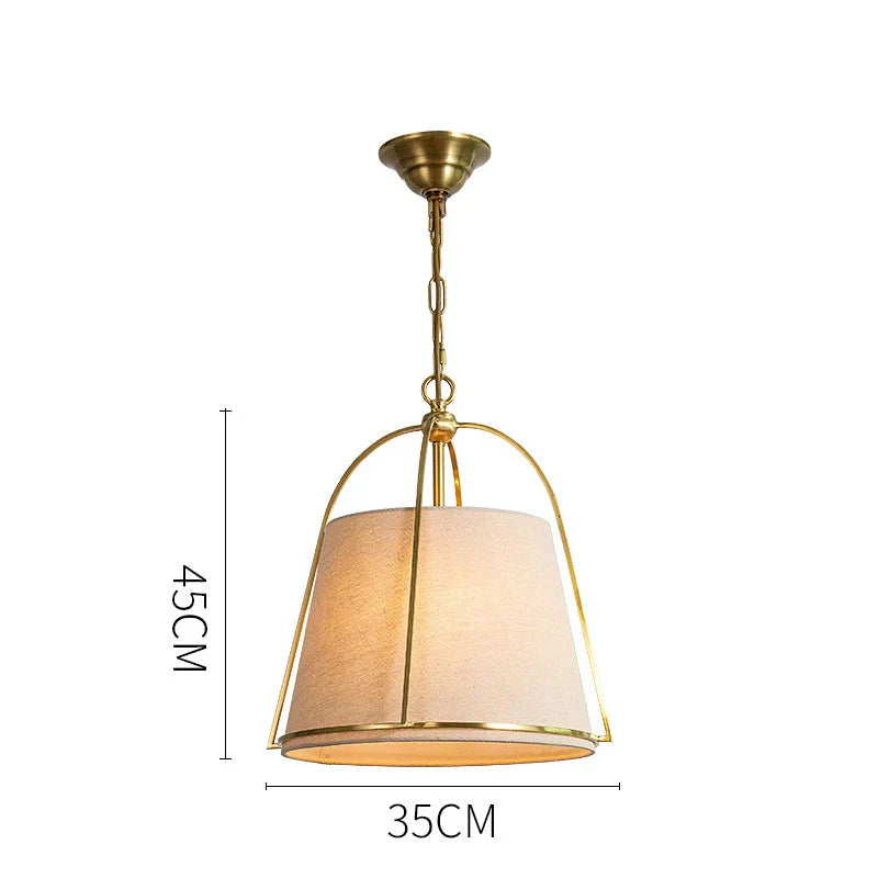Amaril | Lampa wisząca z abażurem z tkaniny